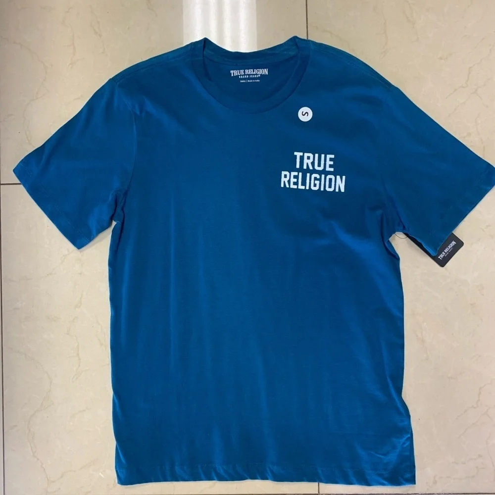 True Religion Men's Blue T-Shirt Sz small